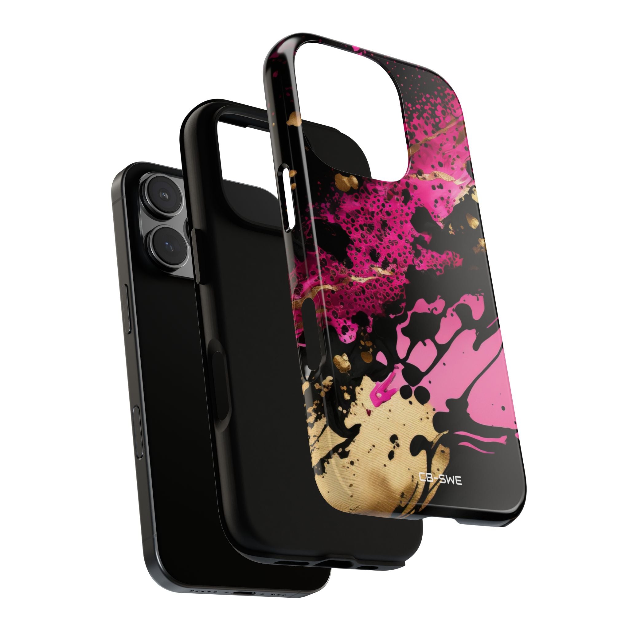 Dynamic Splatter Elegance - iPhone Case