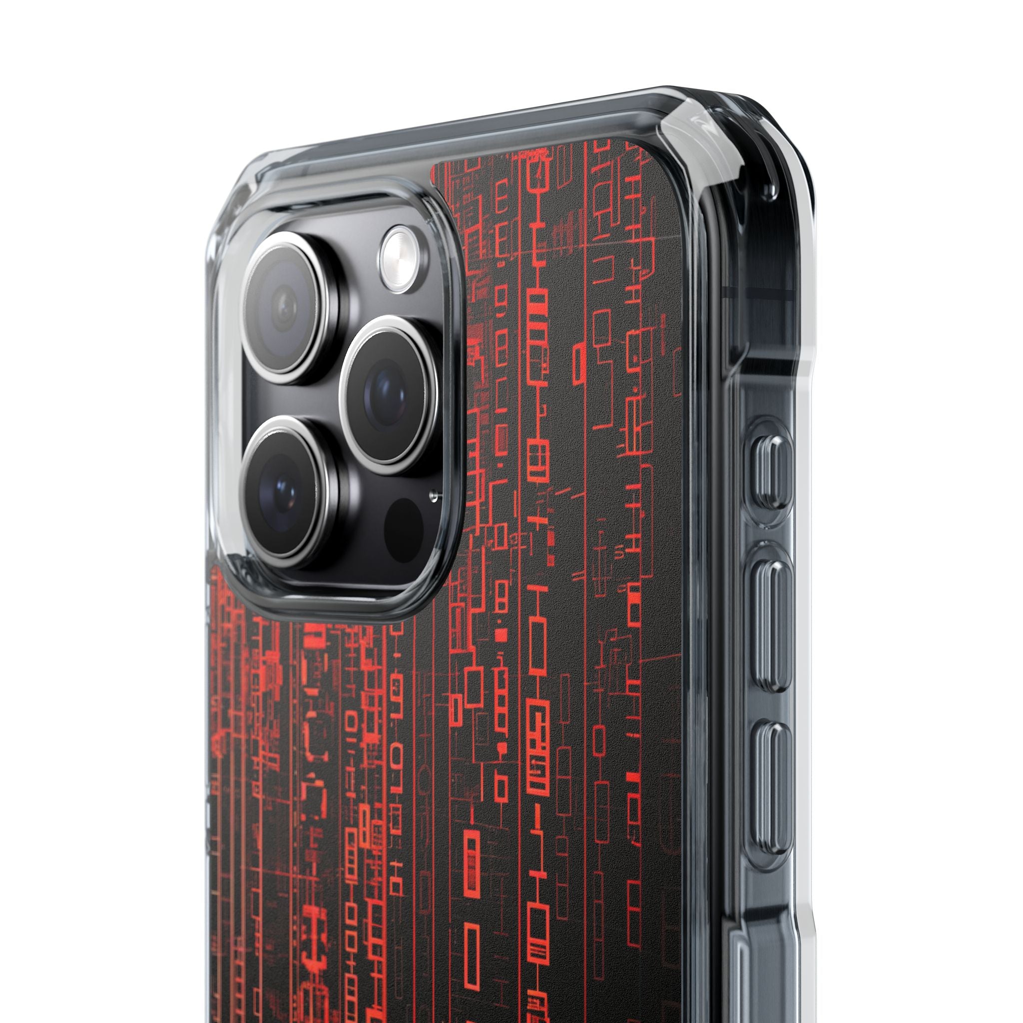 Crimson Glyphs iPhone 15 Pro Max Case - Impact