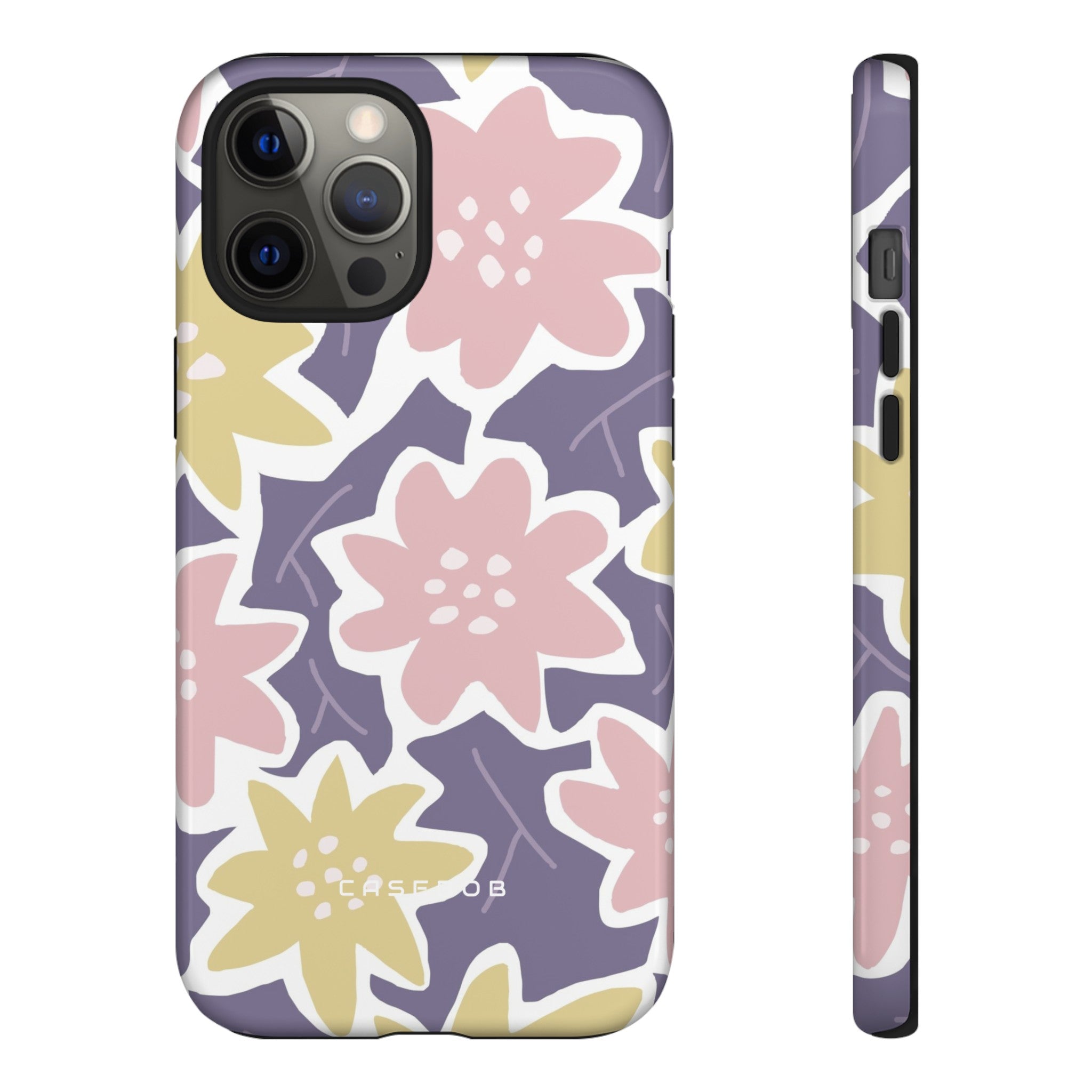 Purple Happy Flower - Protective Phone Case