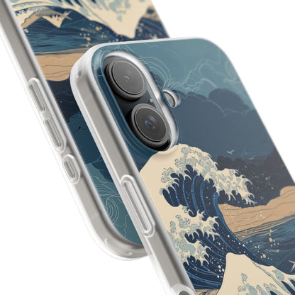 Cresting Blue Wave iPhone 16 Case - Soft