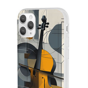 Cello-Abstraktion | Flexible Handyhülle für iPhone