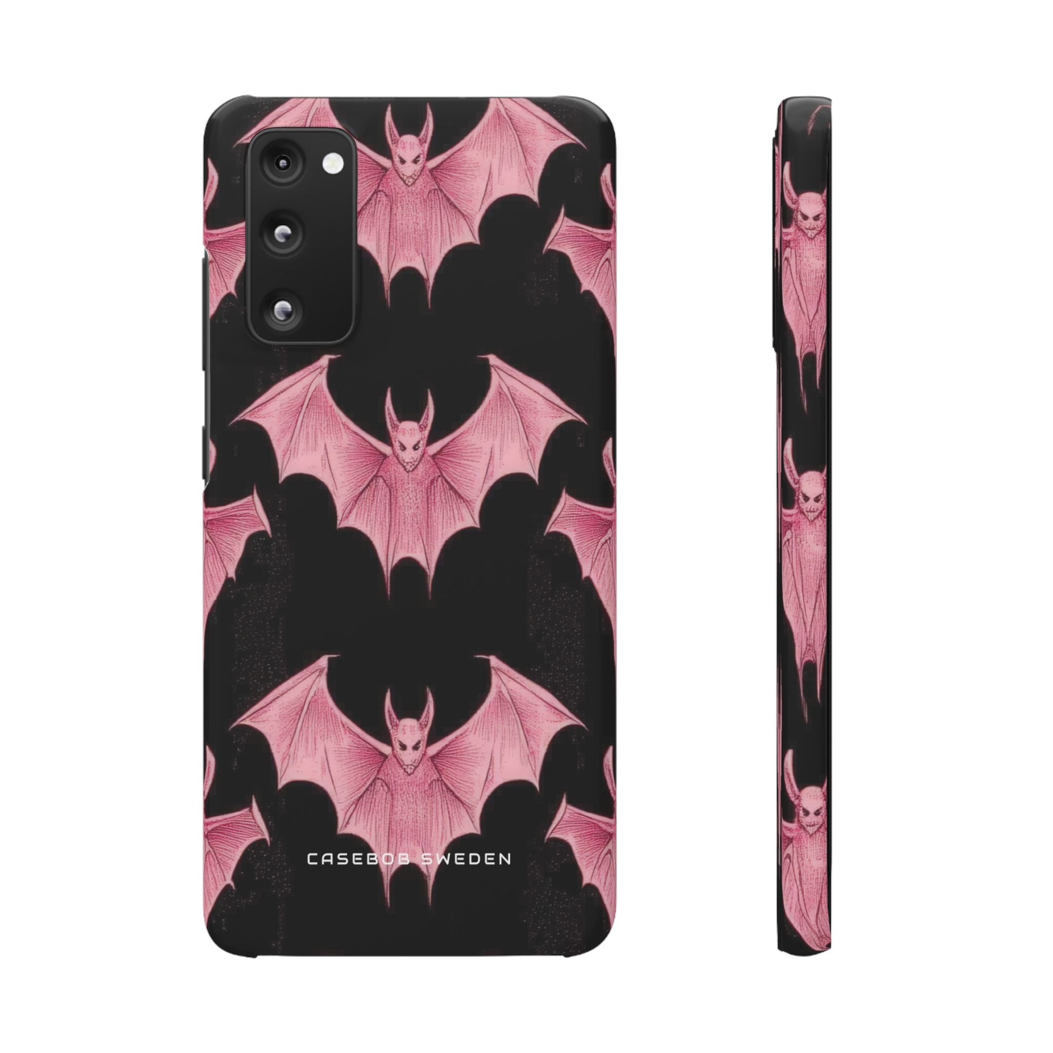 Gothic Pink Bats Aflame Samsung S20 - Slim Phone Case