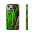 Toxic Green Ink Art iPhone Case (Protective) iPhone 14 Glossy Phone Case