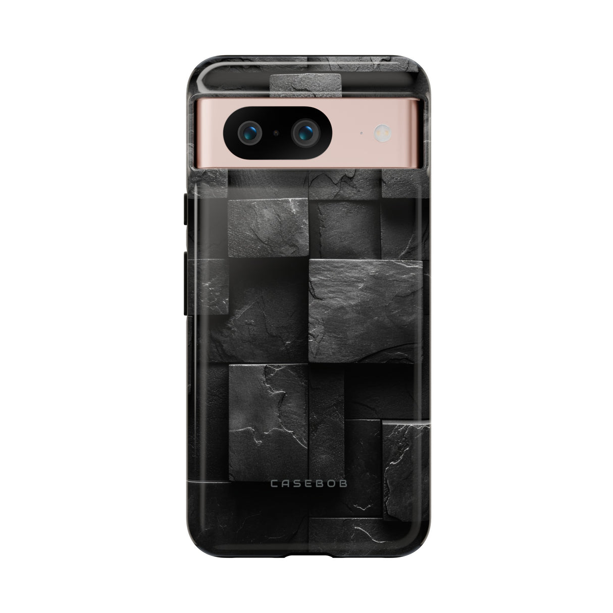 Black Geometric Elegance - Protective Phone Case