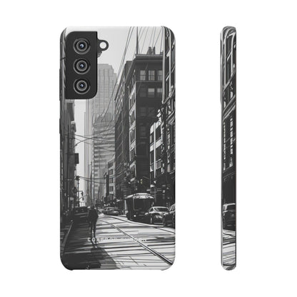 Urban Cityscape Line Perspective Samsung S21 - Slim Phone Case