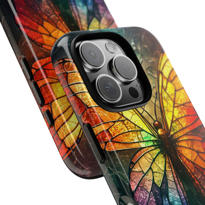 Mosaic Butterfly Glow iPhone 16 Pro Case - Tough