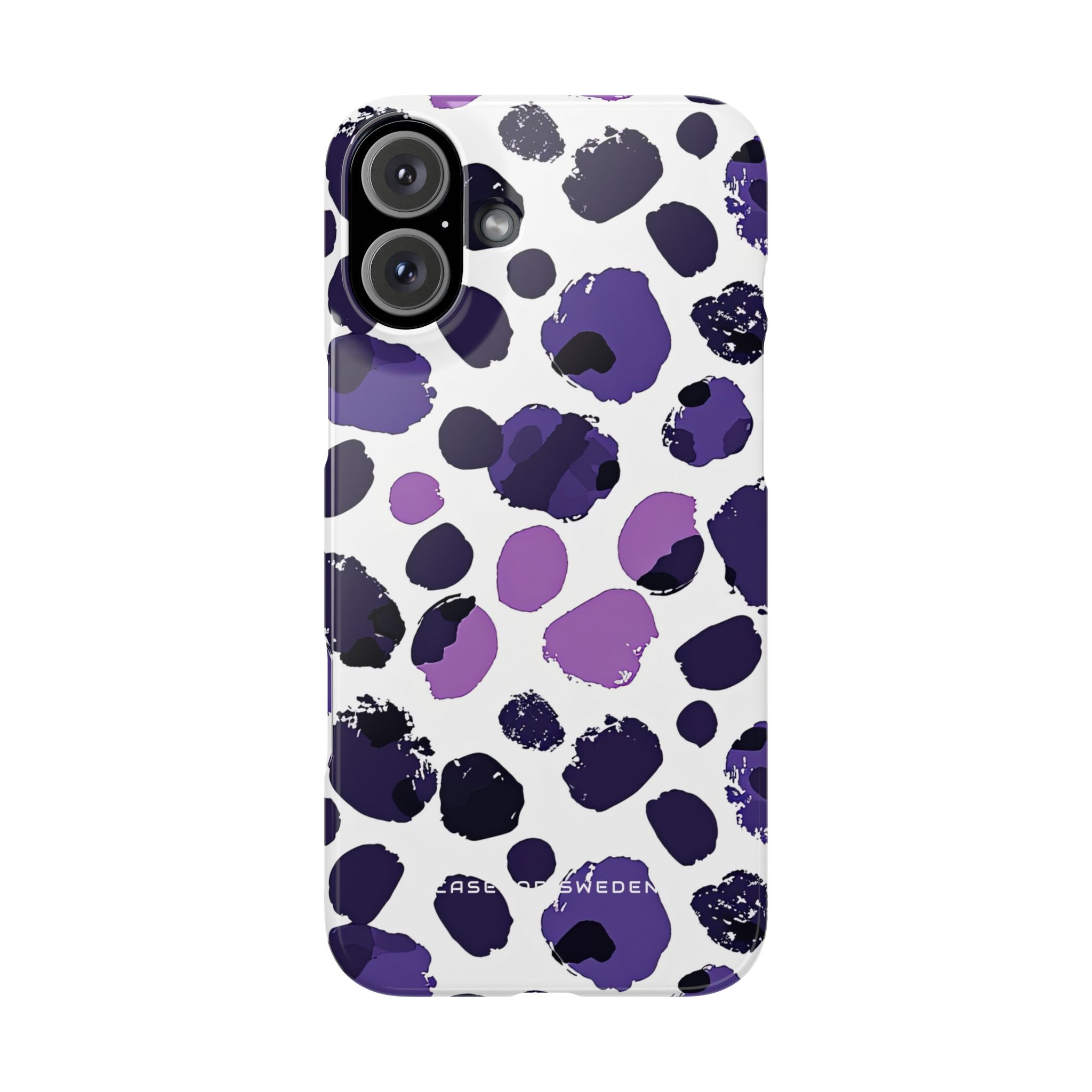 Purple Inkblots iPhone 16 - Slim Phone Case