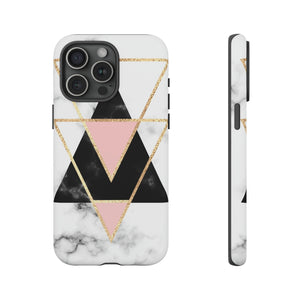 Marble Triangles - Protective Phone Case