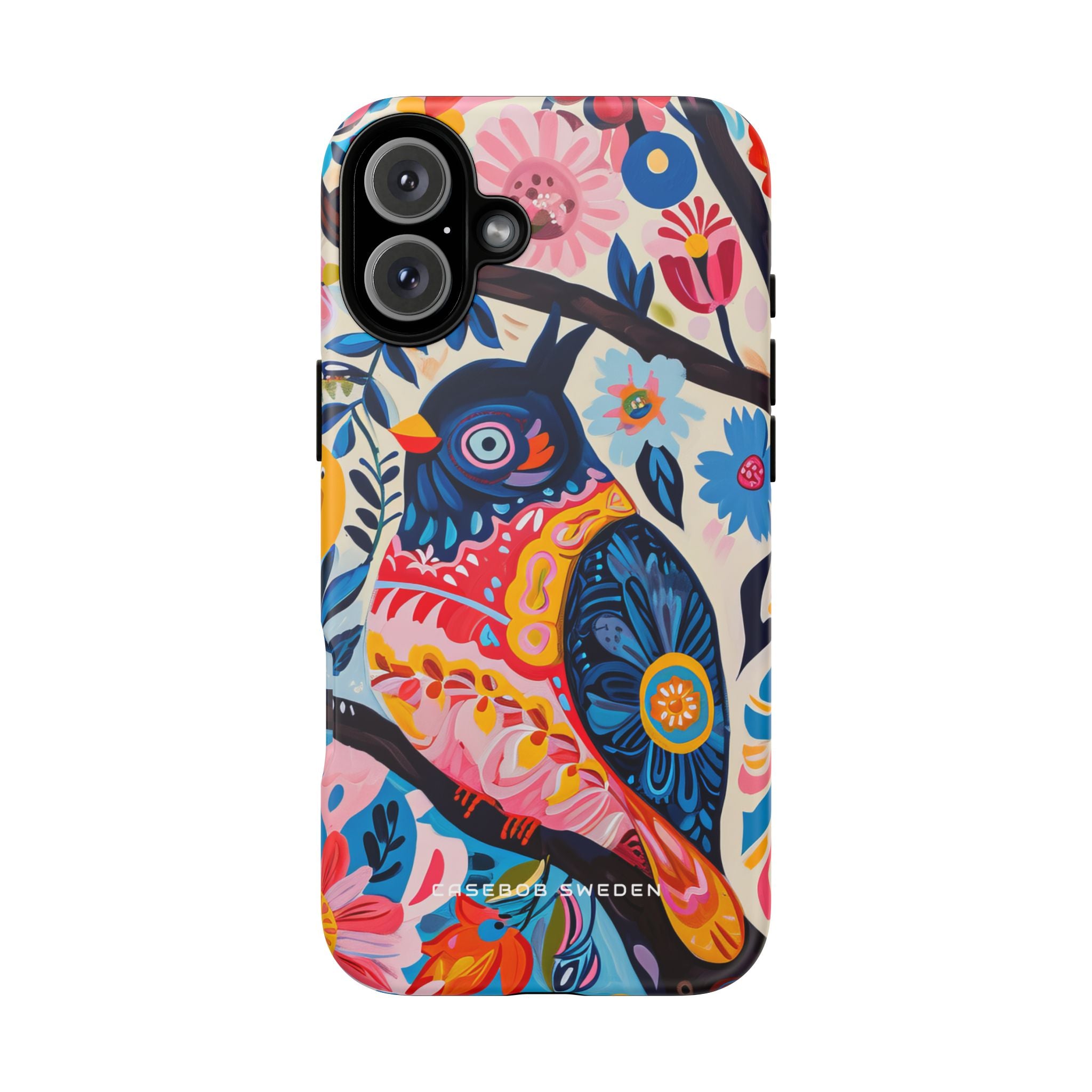 Whimsical Vintage Owl with Floral Charm iPhone 16 - Tough Phone Case