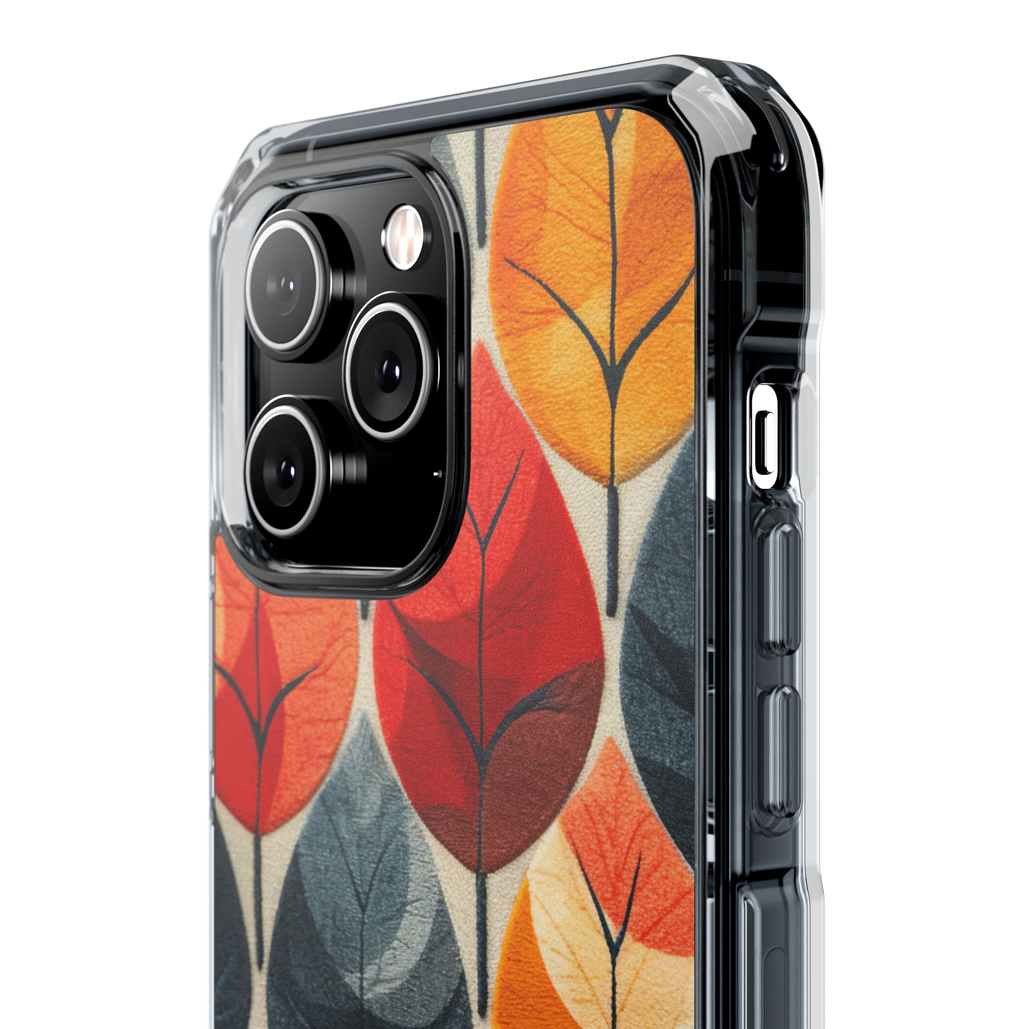 Autumn Leaf Design - Clear Impact iPhone 14 Phone Case