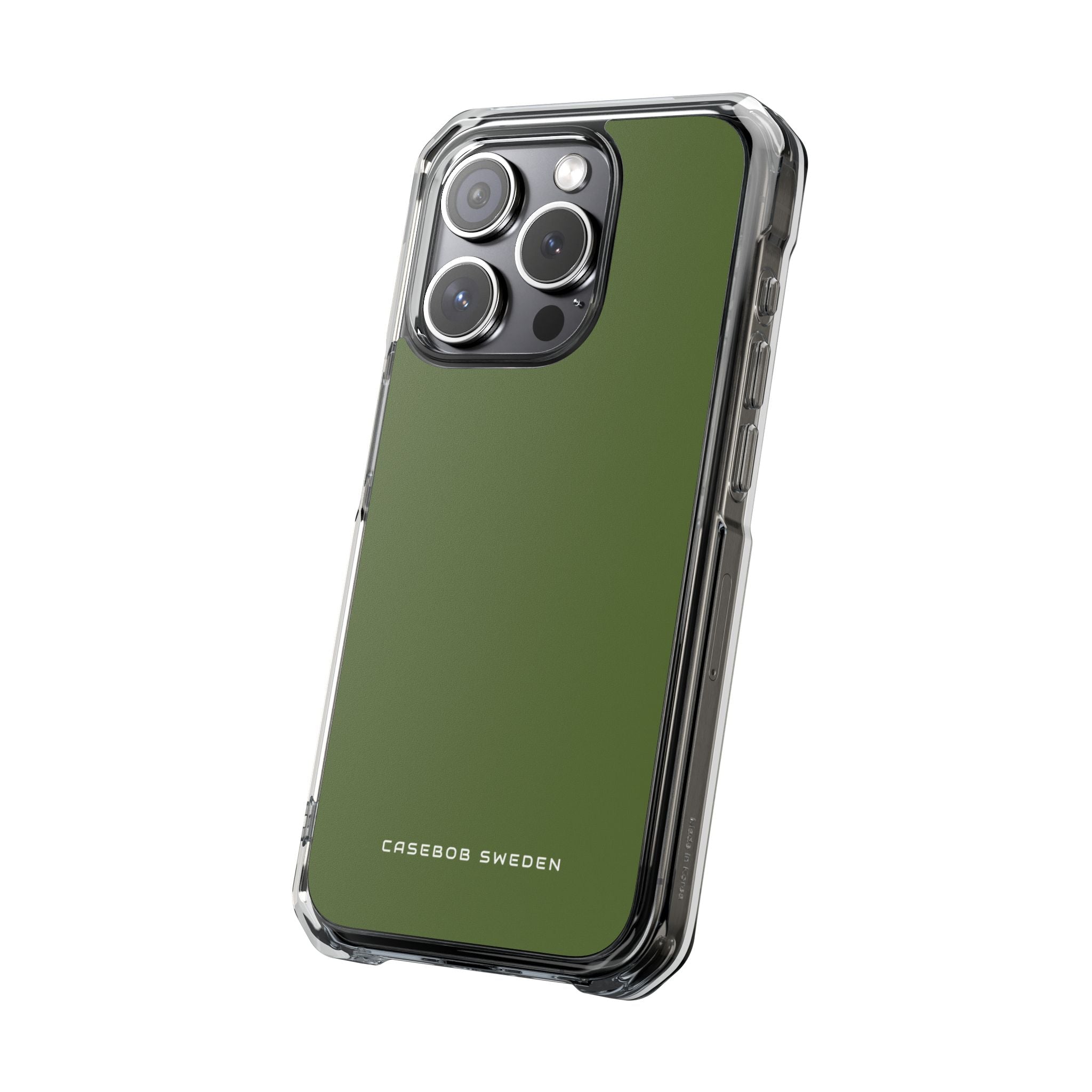 Dark Olive Green iPhone 15 - Clear Impact Phone Case