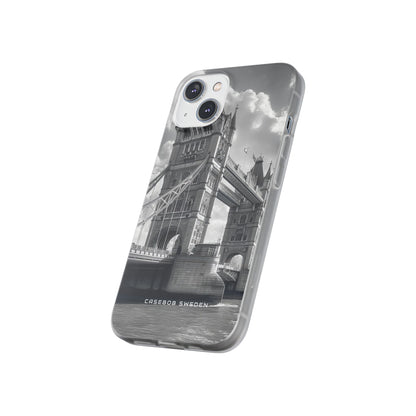 Tower Bridge Monochrome Architecture Study iPhone 14 - Flexi Phone Case