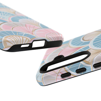 Art Deco Pastel Fan Pattern - Tough Samsung S24 Phone Case