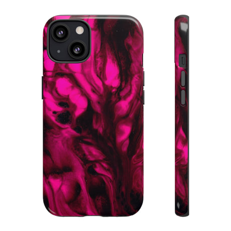 Bright Pink Ink Art iPhone Case (Protective) iPhone 13 Glossy Phone Case