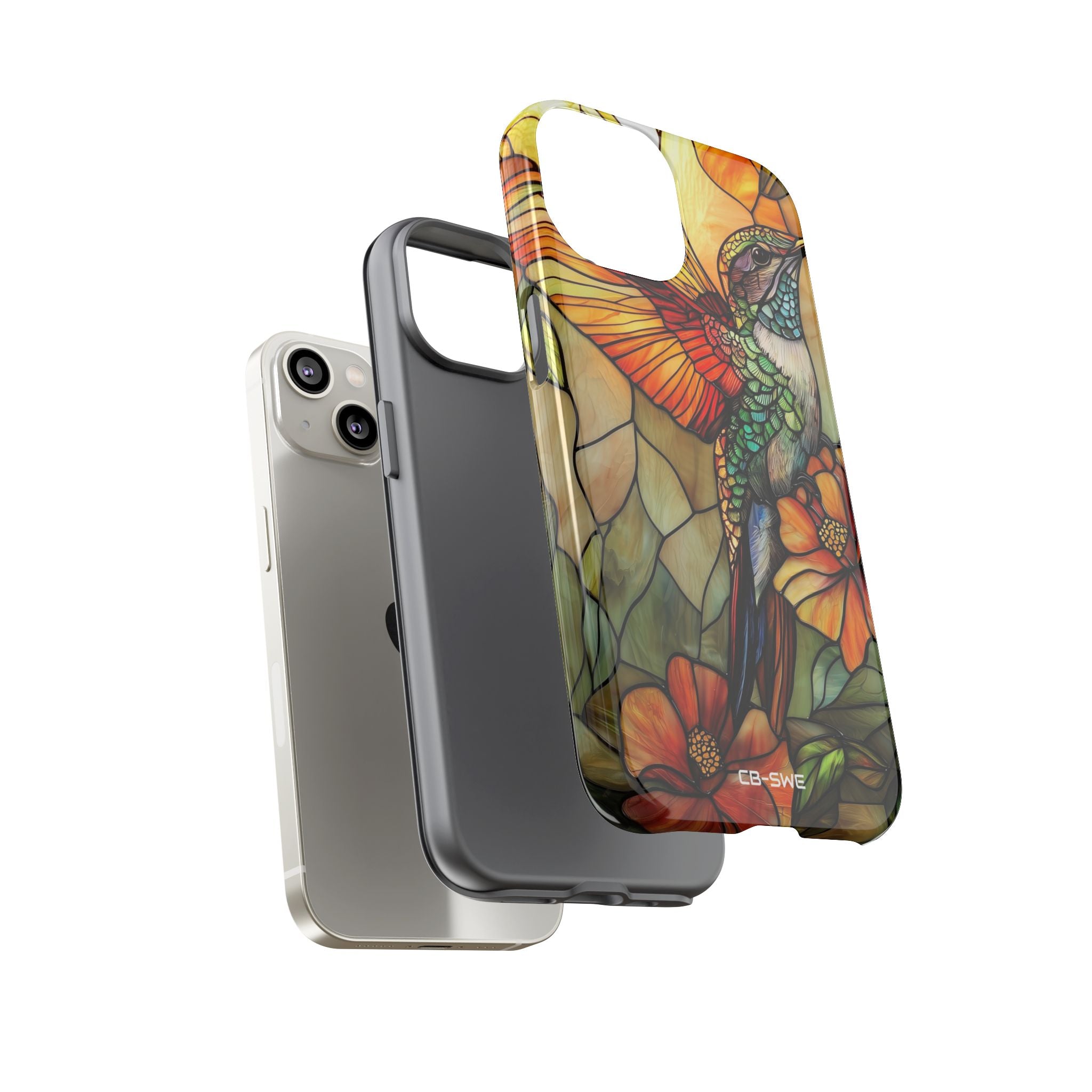 Hummingbird Dances Among Flowers - iPhone Case