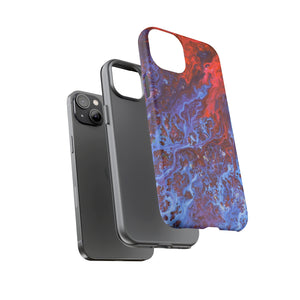 Blue Lava Ink Art iPhone Case (Protective) Phone Case