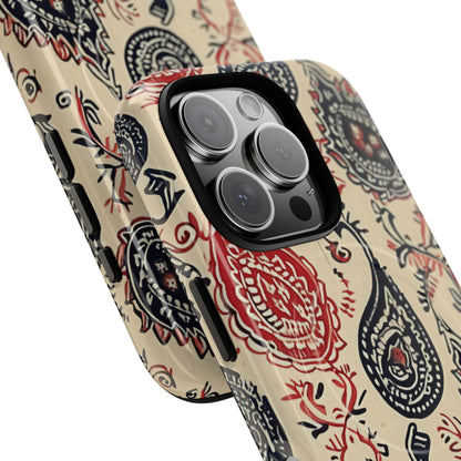 Navy Paisley Swirl iPhone 16 - Tough+