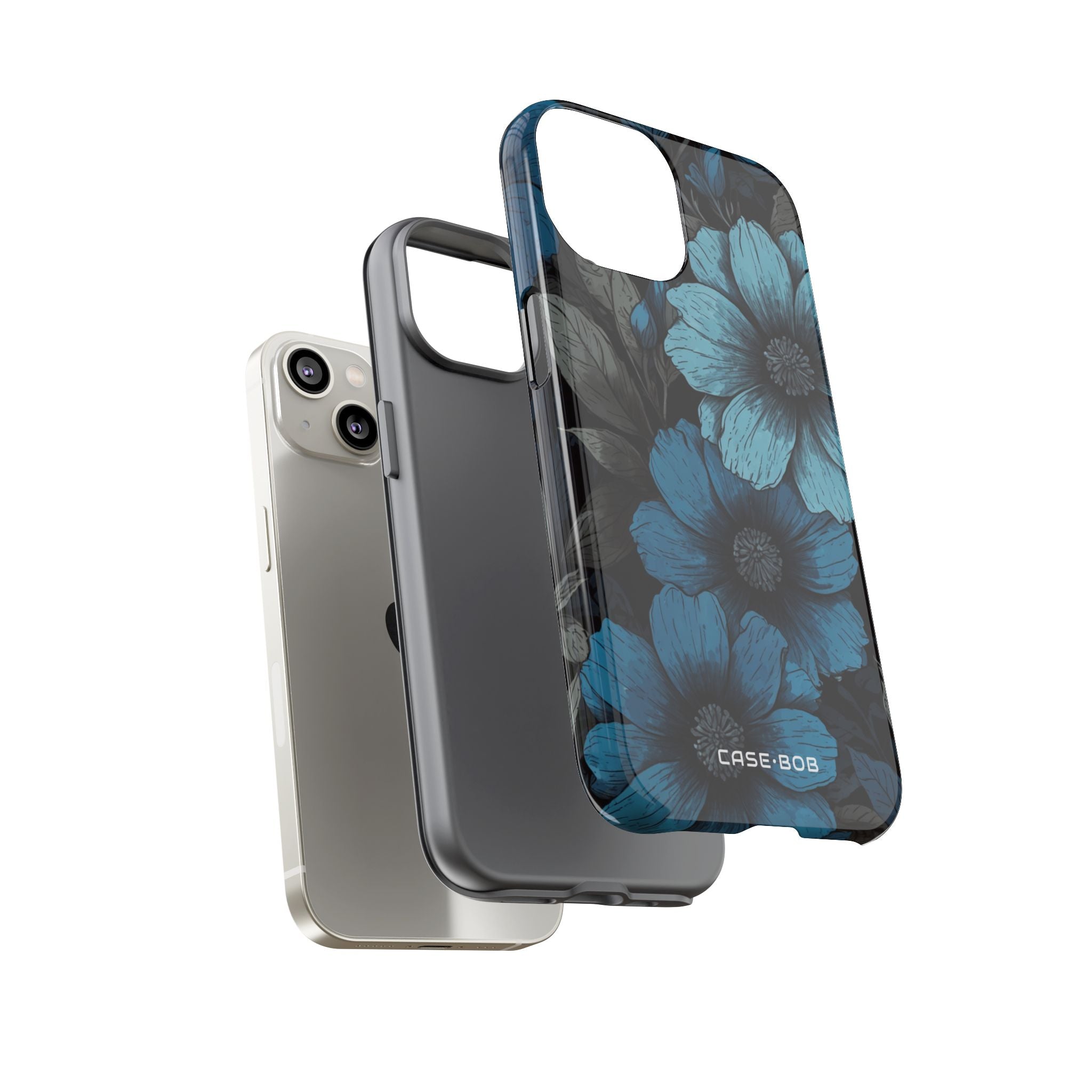 Blue Petal Radiance iPhone 14 Case - Tough