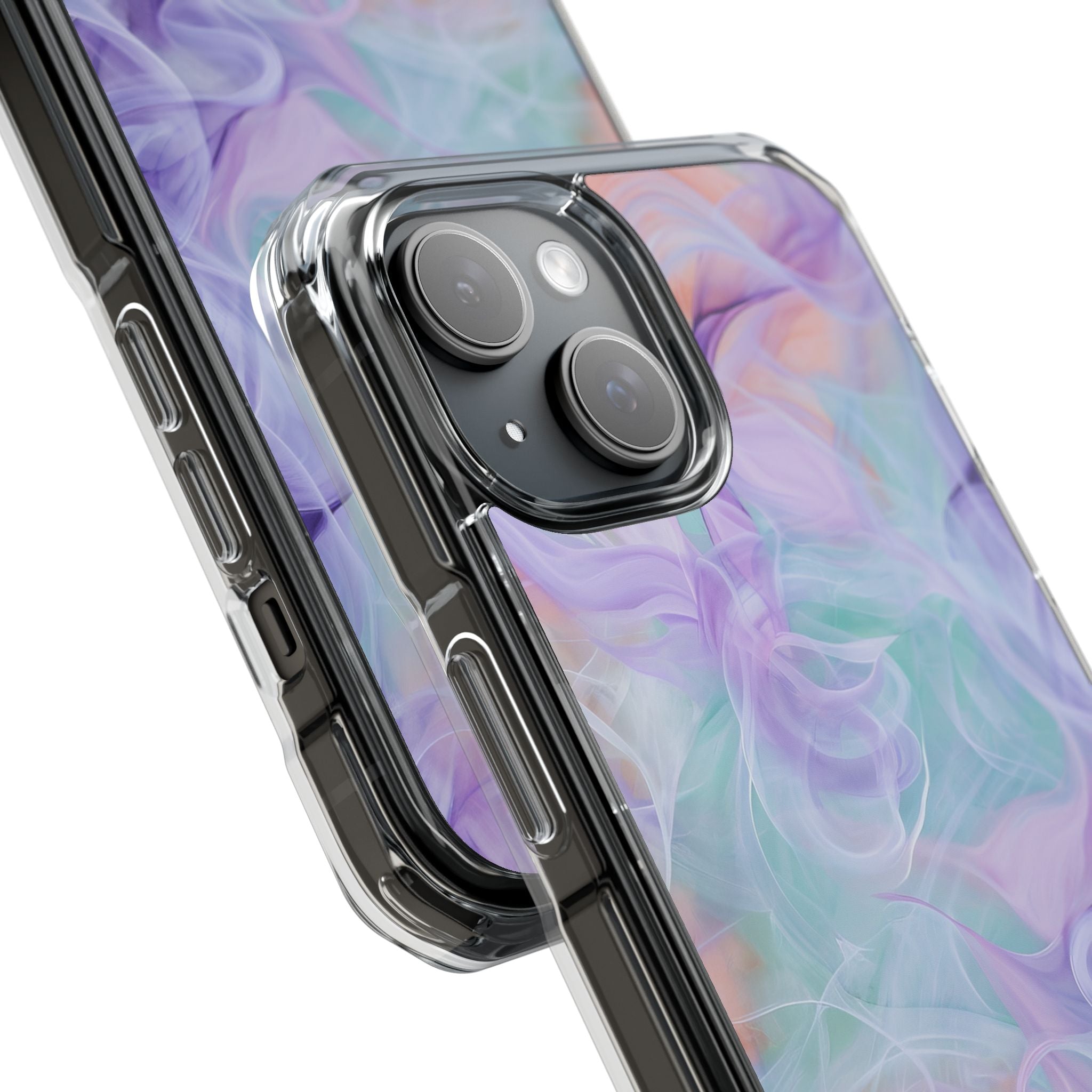 Purple Peach Whirl - Clear Impact iPhone 15 Phone Case