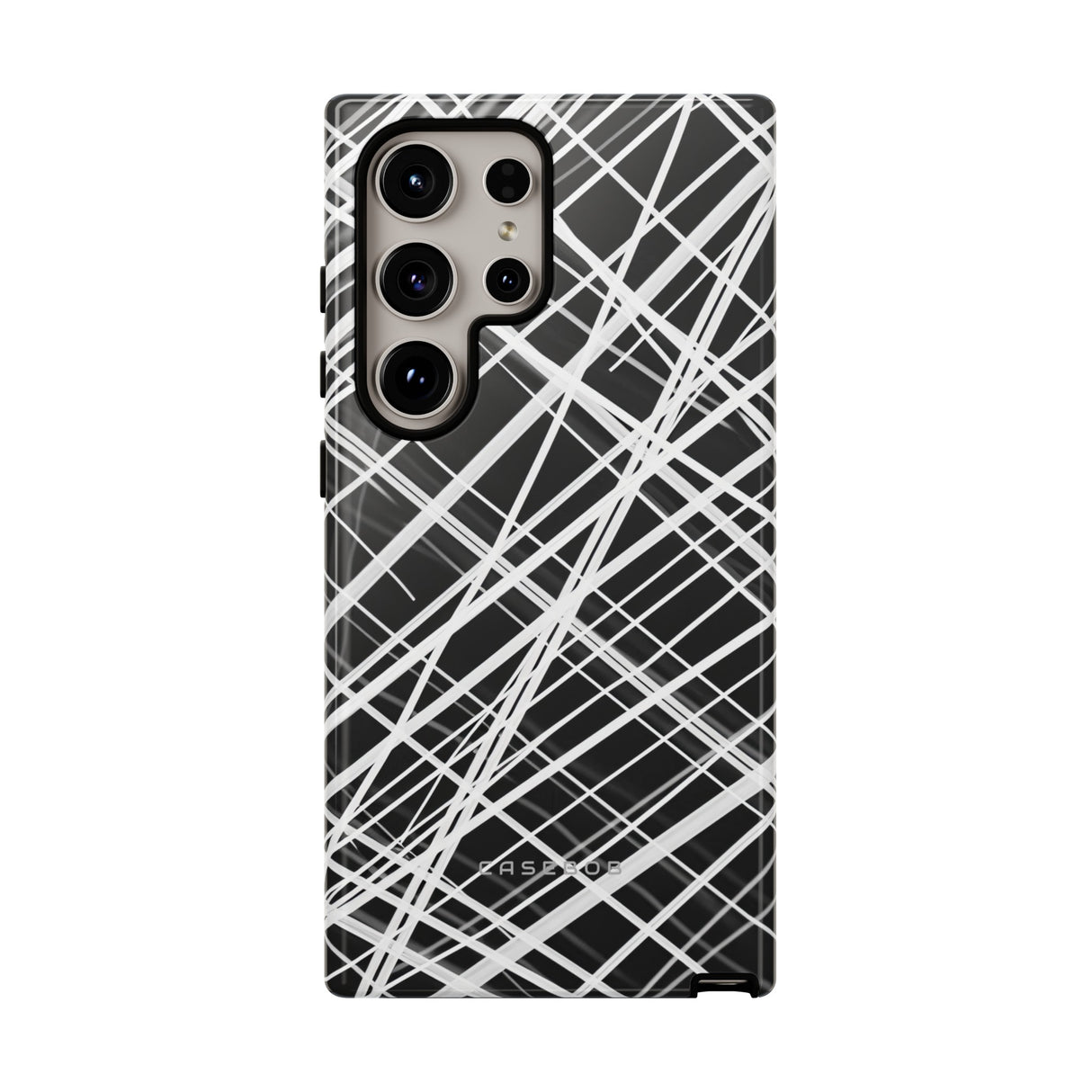 White Line Elegance - Protective Phone Case