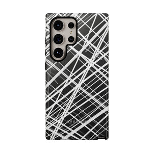 White Line Elegance - Protective Phone Case