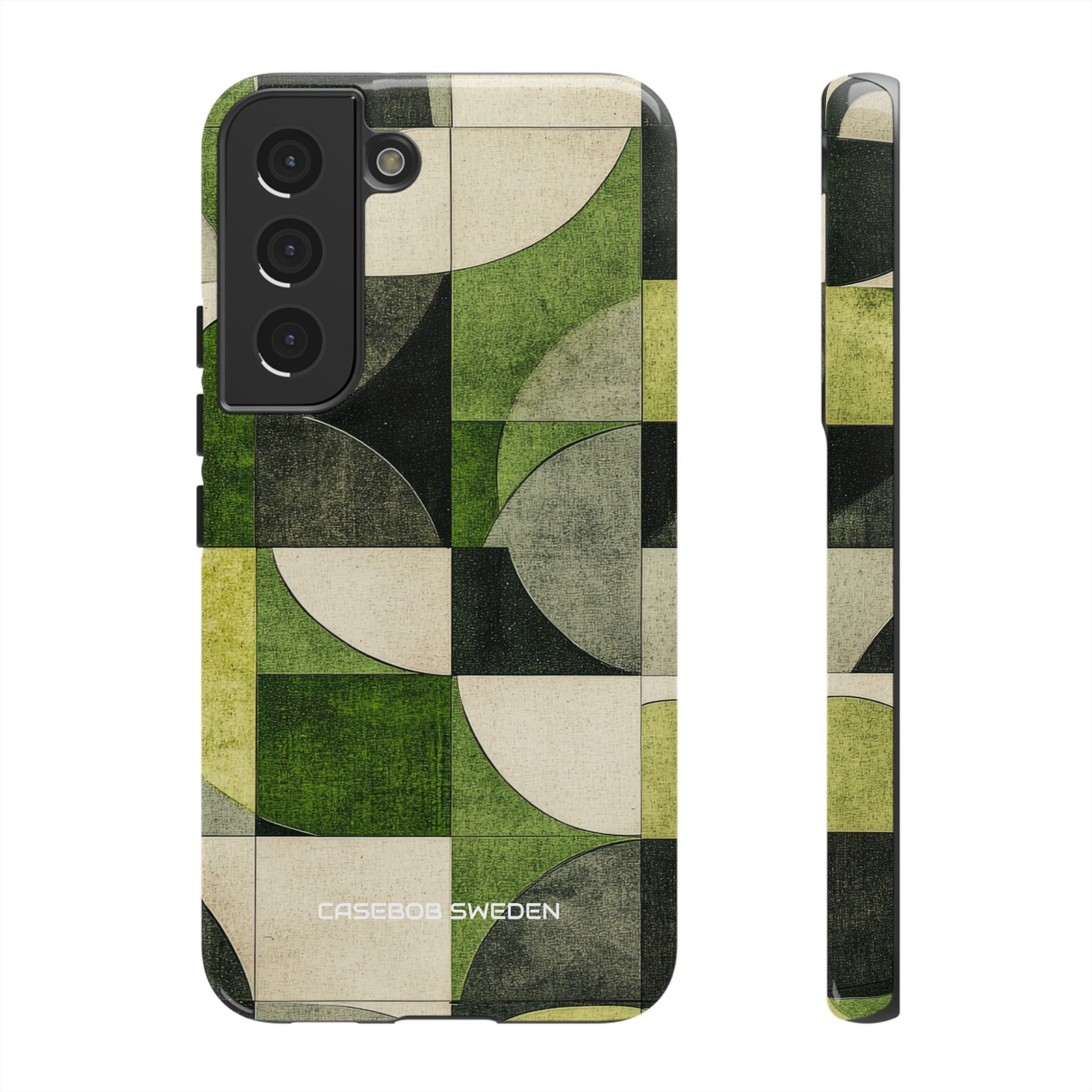 Green Geometric Harmony - Tough Samsung S22 Phone Case