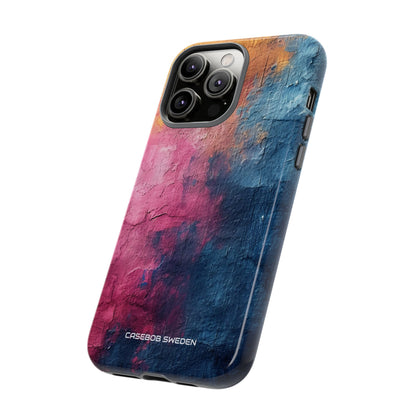 Blue Pink Abstract - Tough iPhone 14 Phone Case