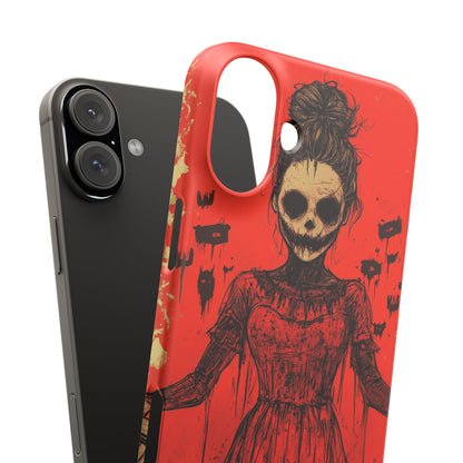 Haunting Scarlet Descent iPhone 16 - Slim Phone Case