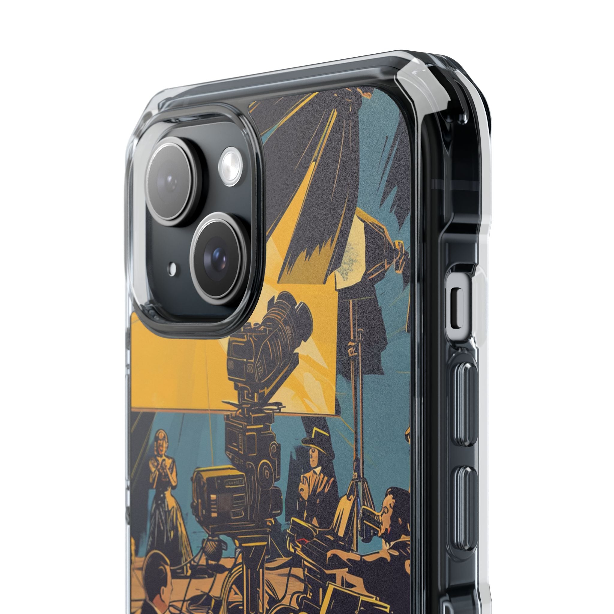 Golden Era Cinematic Spotlight iPhone 15 - Clear Impact Phone Case