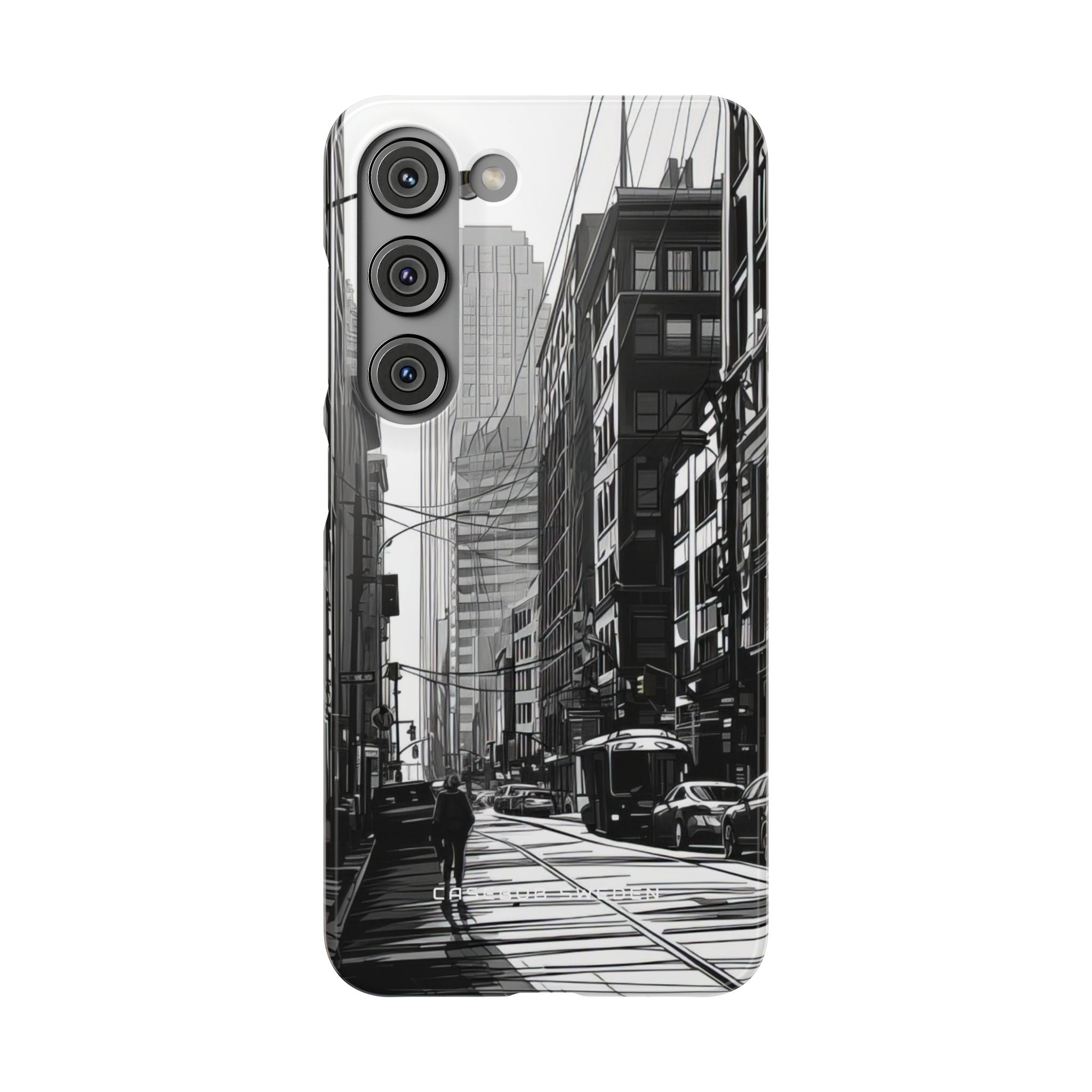 Urban Cityscape Line Perspective Samsung S23 - Slim Phone Case