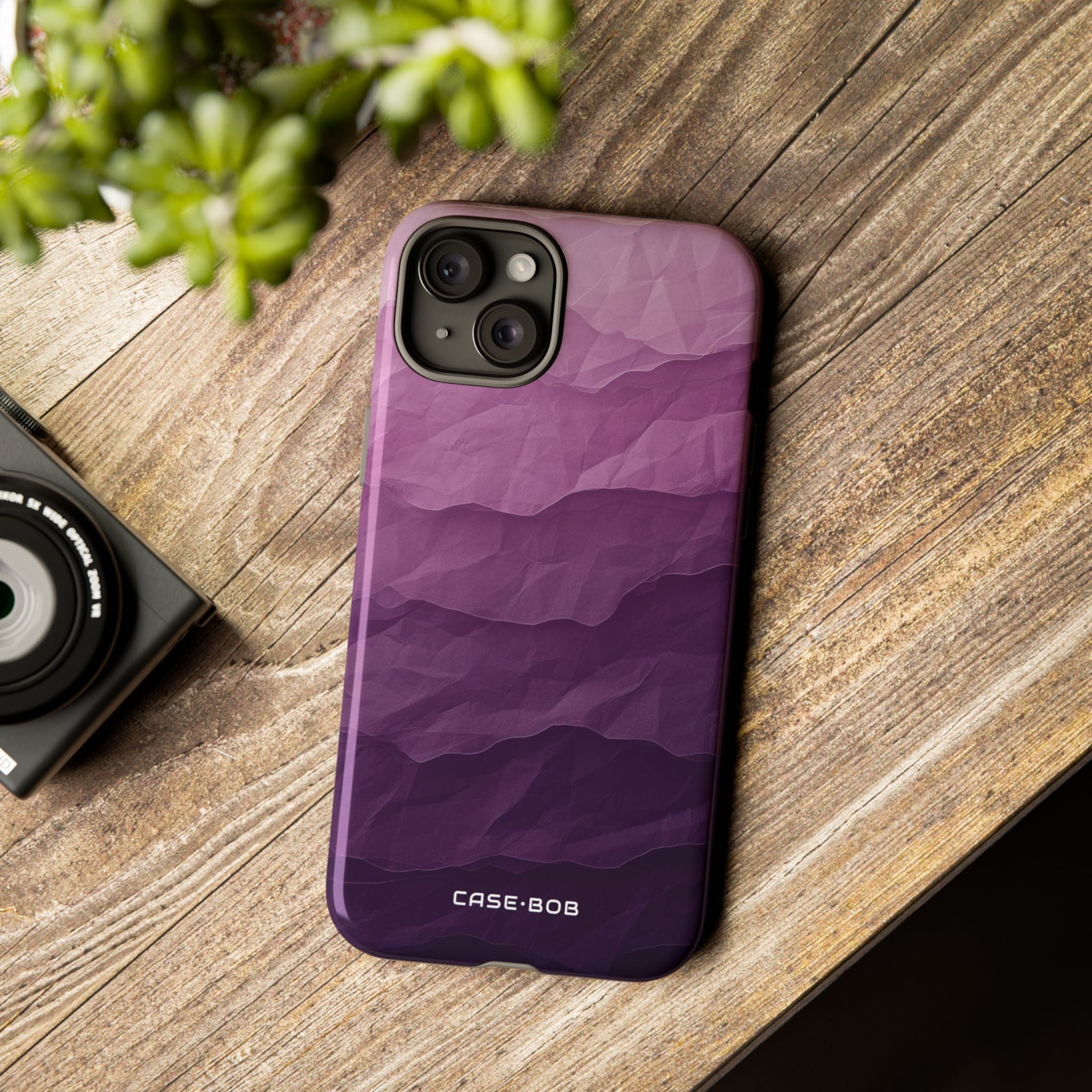 Purple Wave Layers iPhone 15 Plus Case - Tough