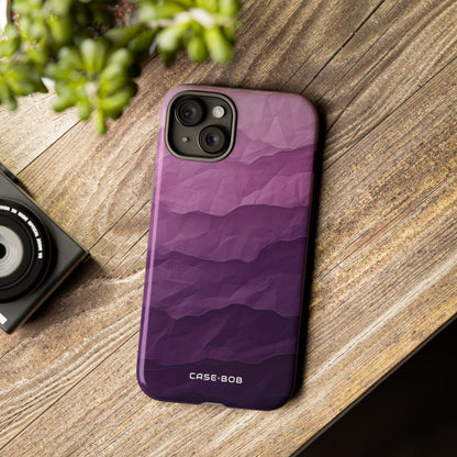 Purple Wave Layers iPhone 15 Plus Case - Tough