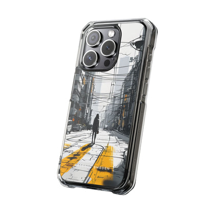 Urban Noir Streetscape iPhone 15 - Clear Impact Phone Case