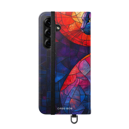 Stained Glass Cat - Samsung S25+ Case - Wallet