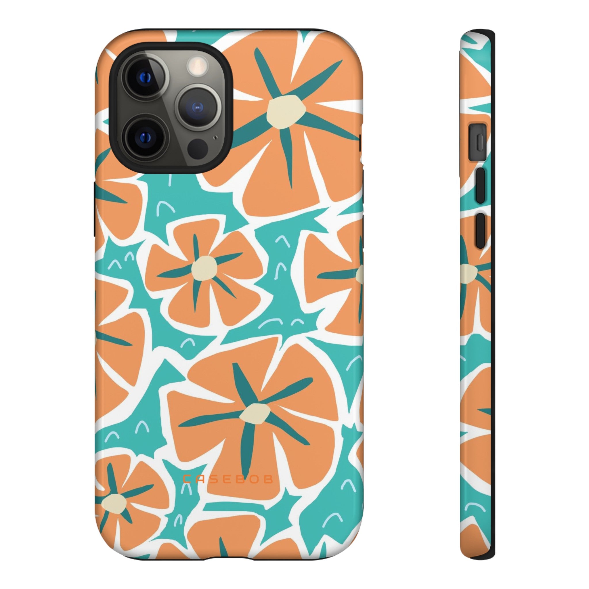 Orange Happy Flower - Protective Phone Case