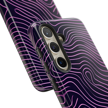 Purple Line Minimalism - Protective Phone Case