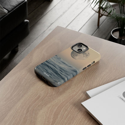 Moon Illuminates Waves - iPhone Case