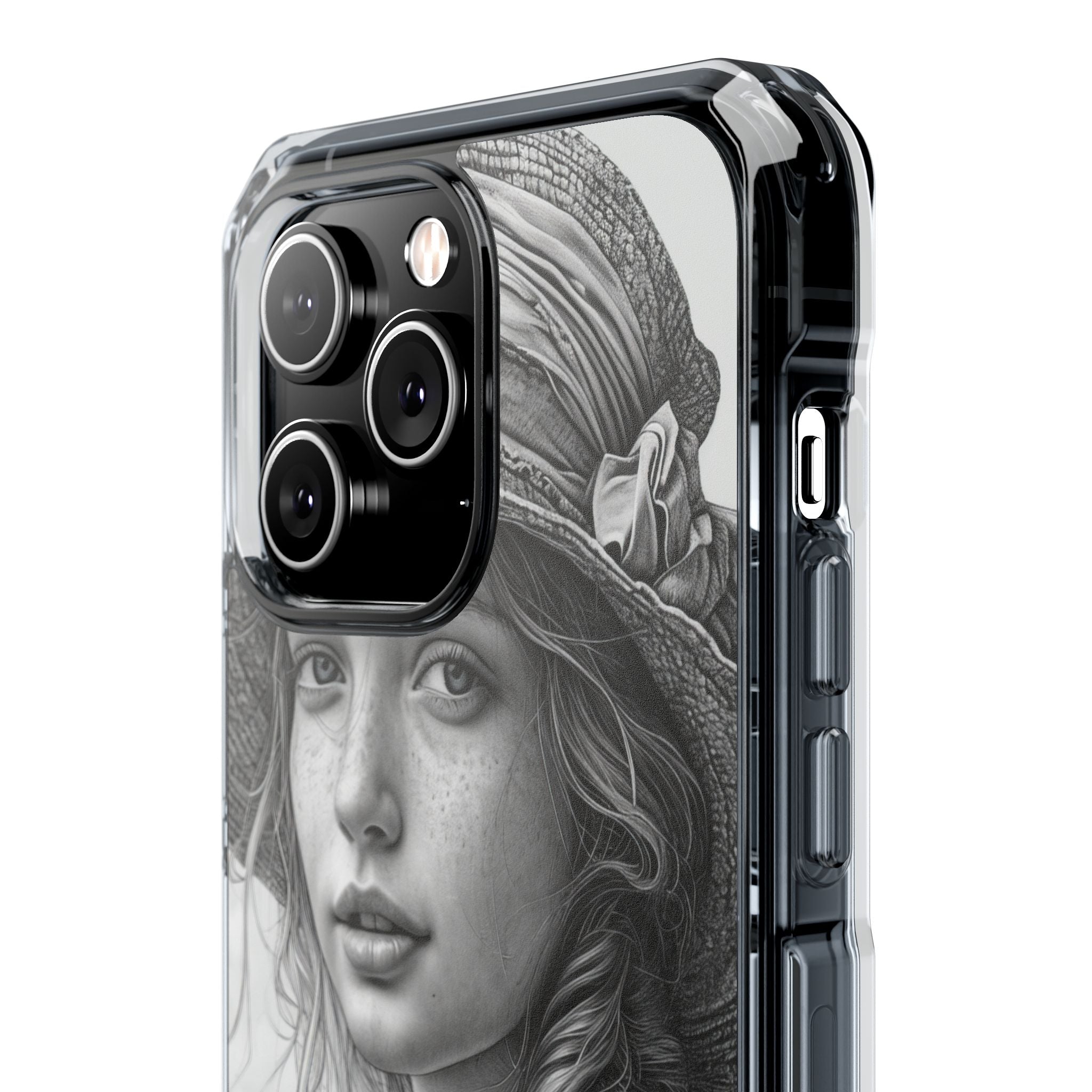 Serene Sketch Portrait - Phone Case for iPhone