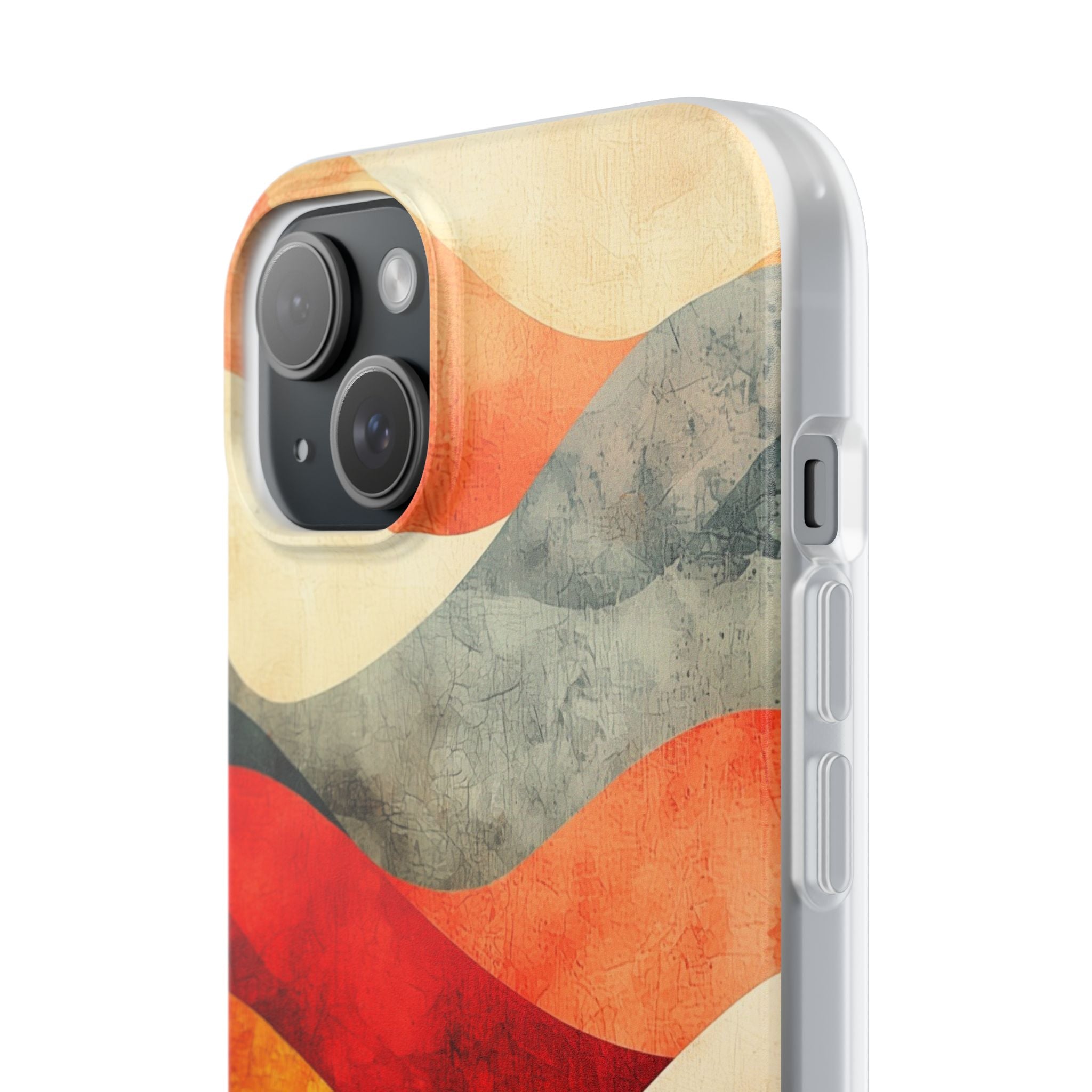 Cracked Wave Sunset iPhone 15 Plus Case - Soft