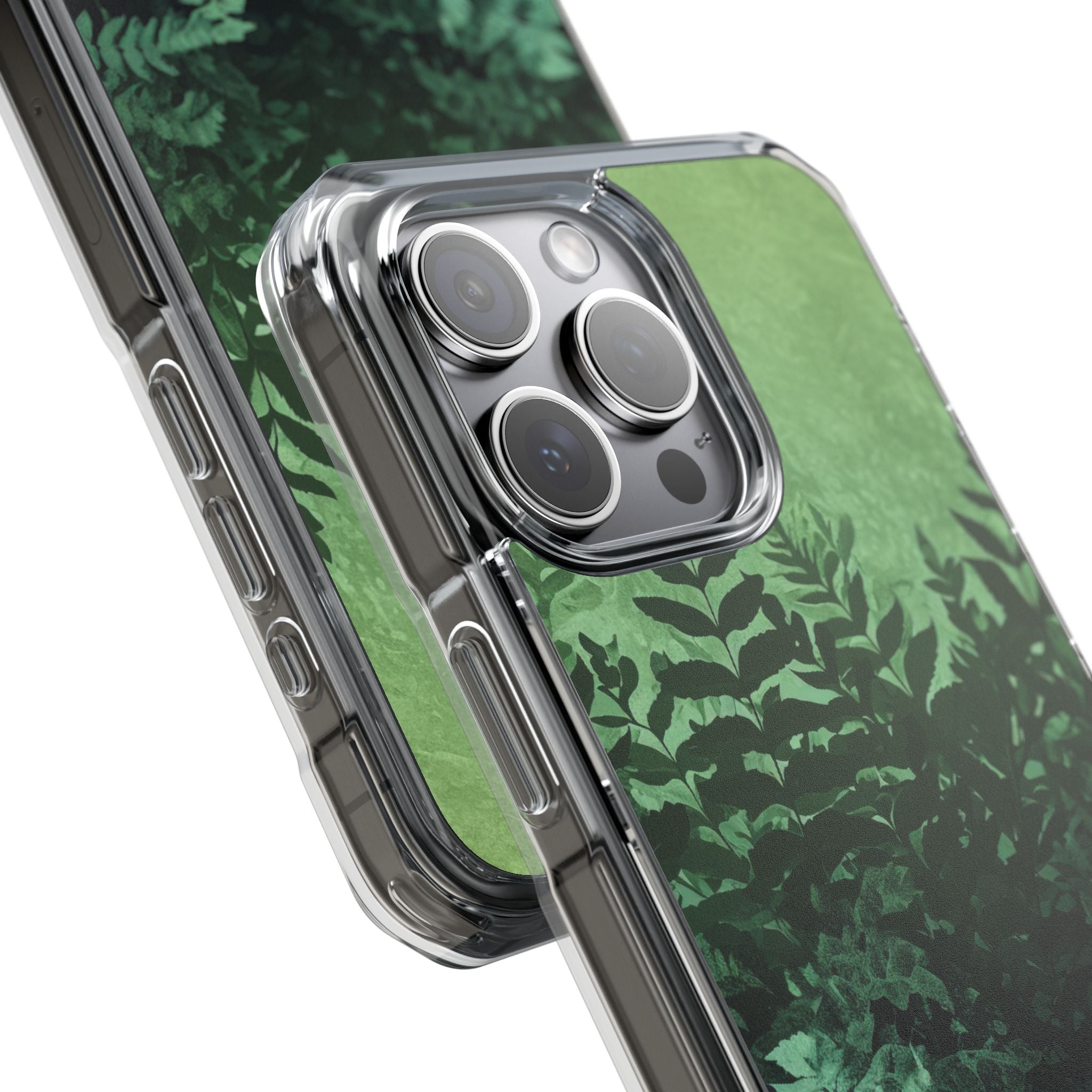 Verdant Fern Silhouettes iPhone 15 - Impact Clear+
