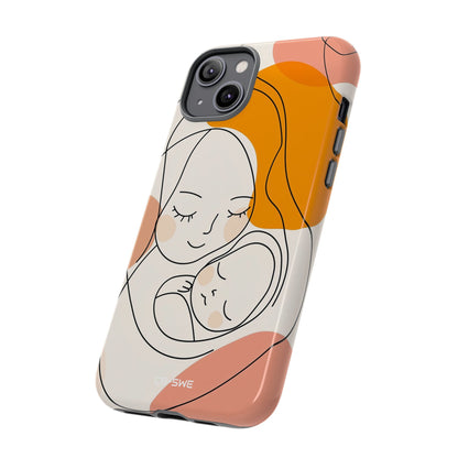 Mother Embraces Child - iPhone Case