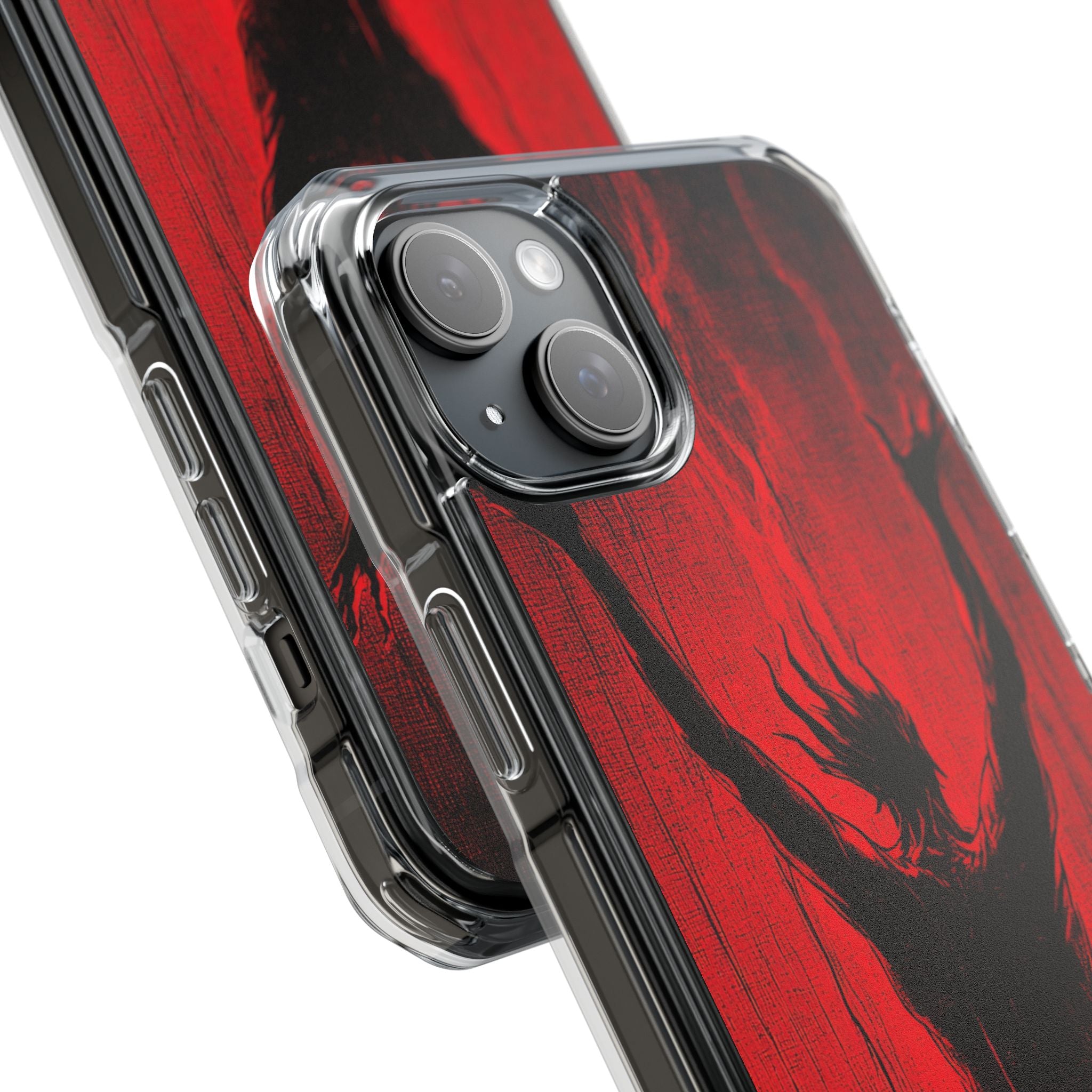 Crimson Despair iPhone 15 - Clear Impact Phone Case