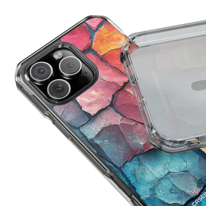 Cracked Earth Mosaic - Clear Impact iPhone 16 Phone Case