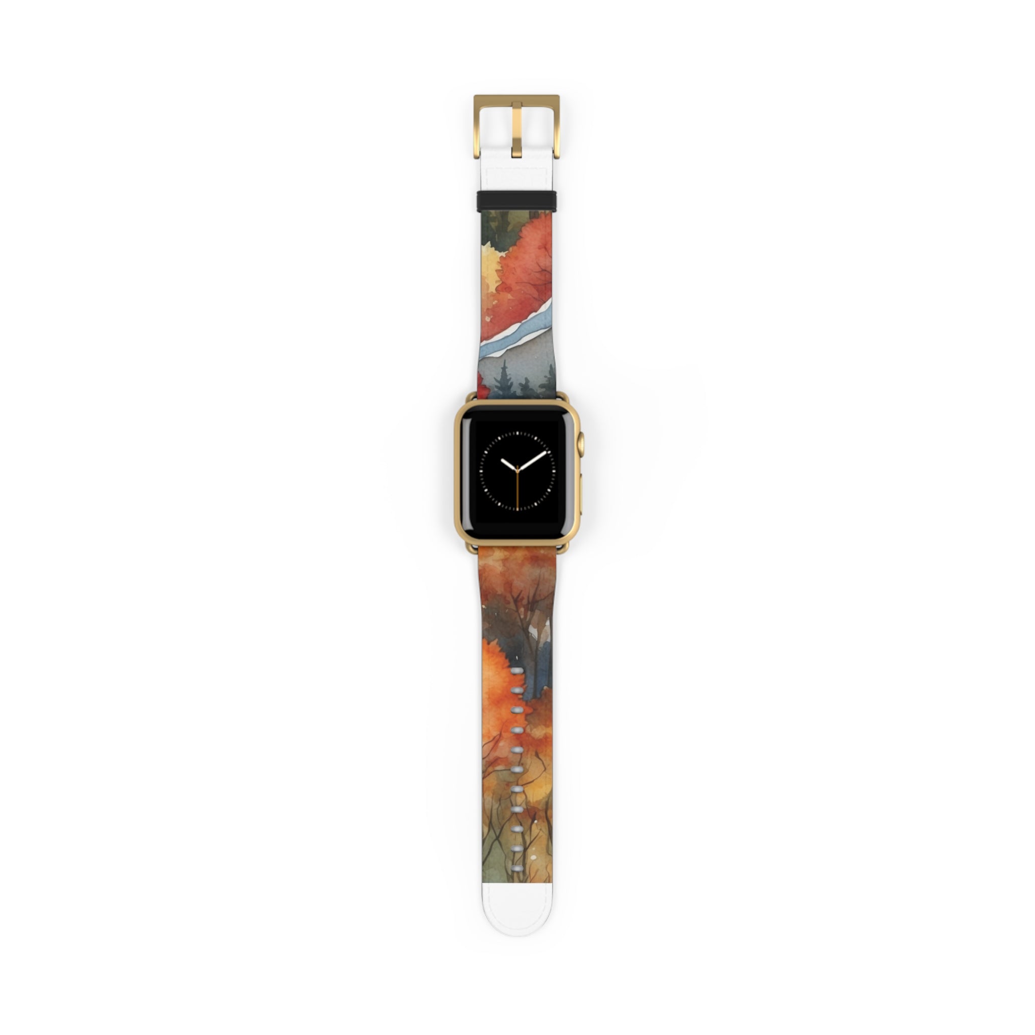 Snowcapped Ember Mountains - Watch Band
