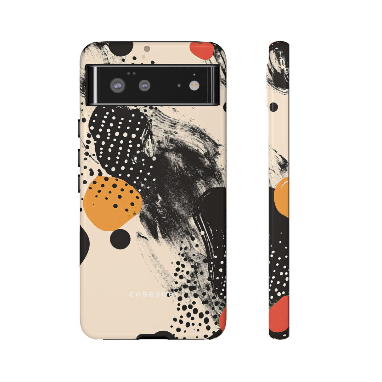 Black Dot Elegance - Protective Phone Case