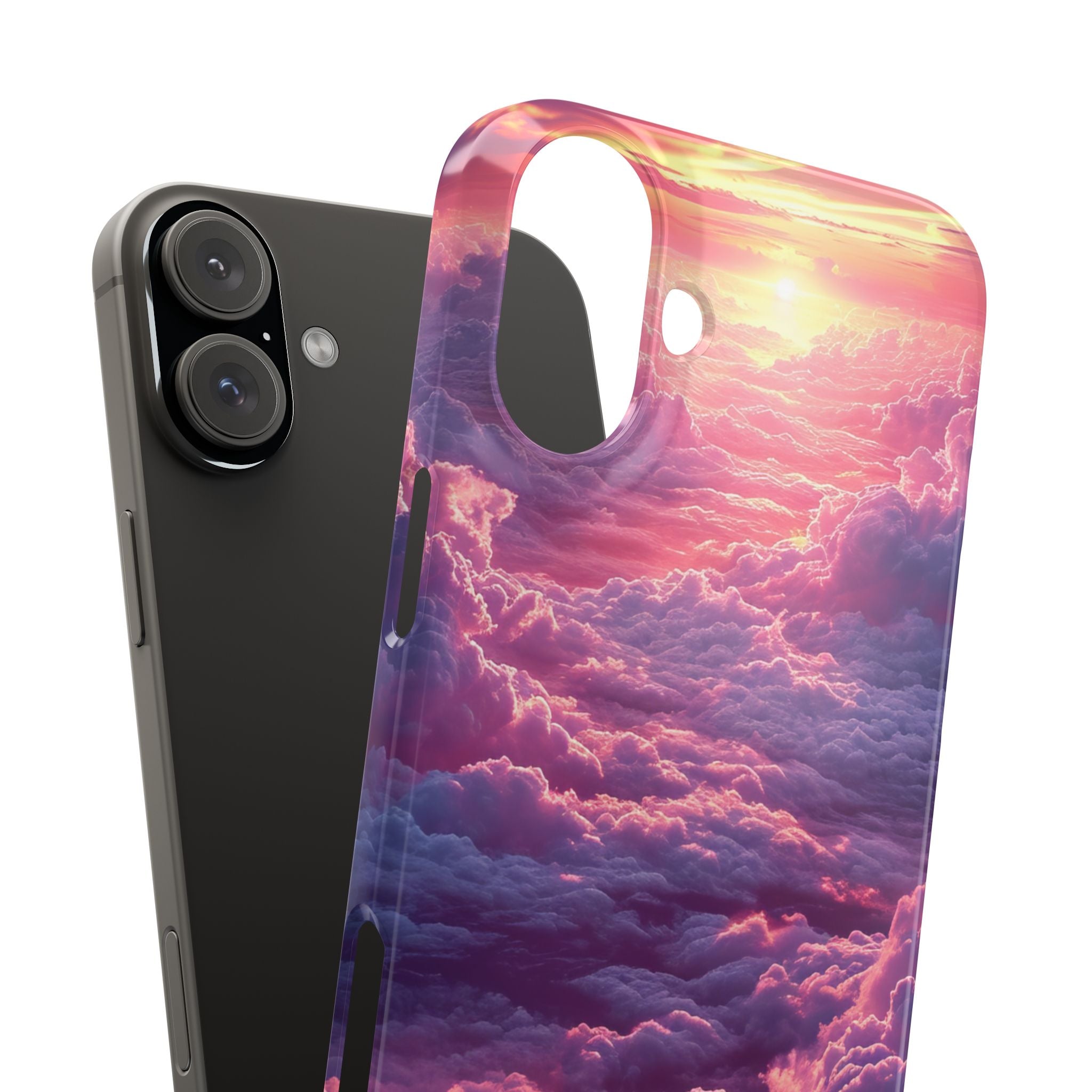 Pink Purple Clouds - Slim iPhone 16 Phone Case