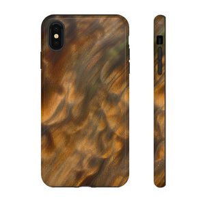 Gold Sand Ink Art iPhone Case (Protective) iPhone XS MAX Glossy Phone Case