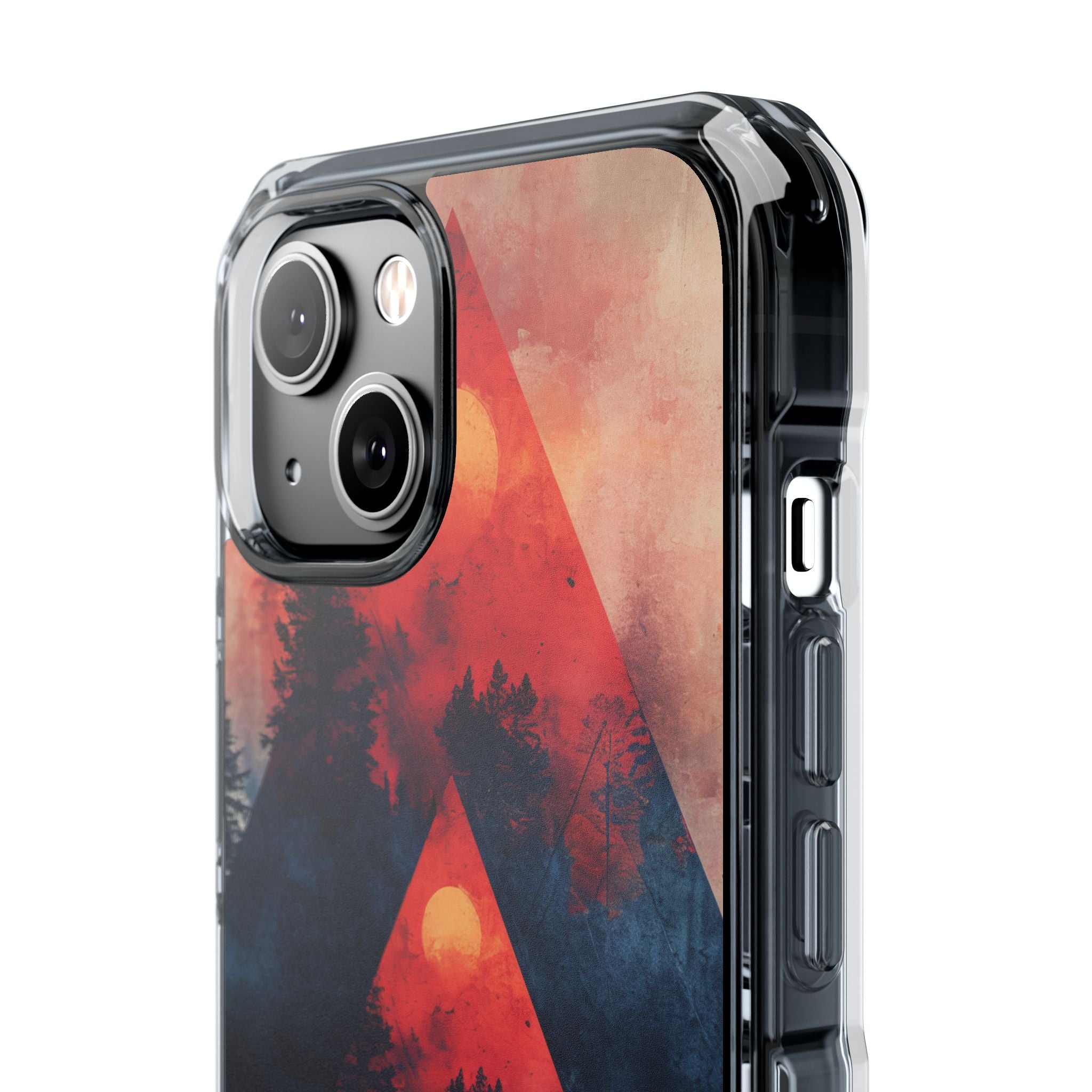 Red Sky Serenity - Clear Impact iPhone 14 Phone Case