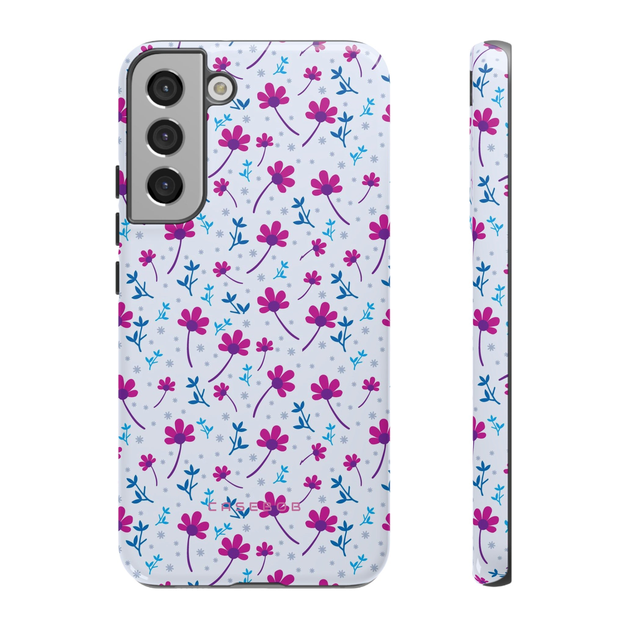 Purple Flower Pattern - Protective Phone Case