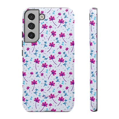 Purple Flower Pattern - Protective Phone Case